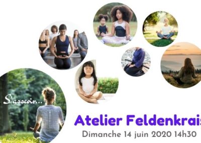 affiche de présentation, atelier feldenkrais du 14 juin 2020, S'asseoir