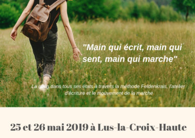 Affiche d'un stage de Feldenkrais donné à l'automne 2019