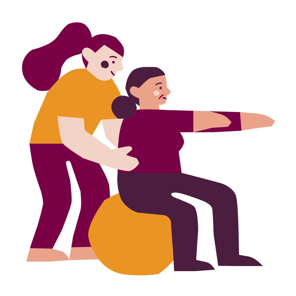 pictogramme éducateur sportif Pilates sur ballon